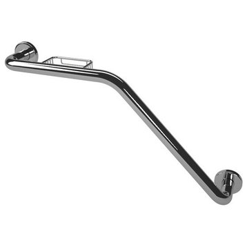 Life Line Series - Soap Basket Grab Bar, Stainless Steel, Right Hand