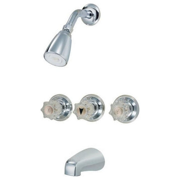 Hardware House 12-5499 9.50" Double Handle Tub and Shower Faucet