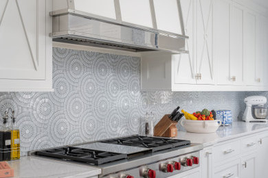 Inspiration for a transitional kitchen remodel in New York