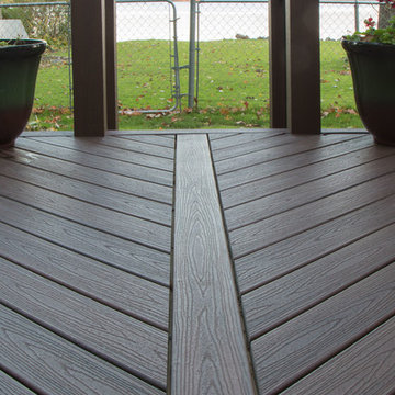 Lava Rock Deck off Indian Lake Cottage
