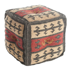 Tribal Pouf - Harvest - Floor Pillows And Poufs