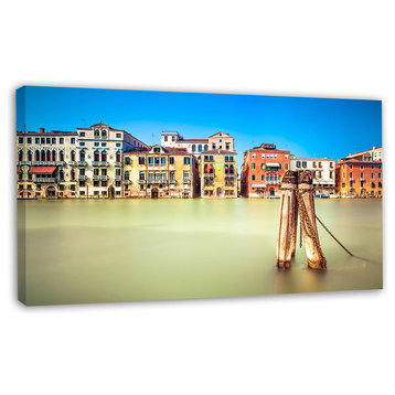 Traditional Buildings of Venice, Landscape Canvas Wall Art, 32"x16"