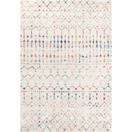 Nuloom Moroccan Blythe Contemporary Area Rug, Light Multicolor 6'7"x9'