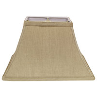 Slant Rectangle Bell Hardback Lampshade With Washer Fitter, Tan