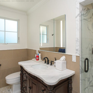 New Awning Window in Elegant Bathroom - Renewal by Andersen Bay Area, San Franci