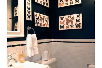 Inspiration for a timeless powder room remodel in New York