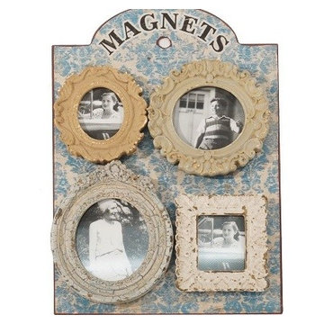 Vintage Inspired Magnetic Photo Frames, Set of 4