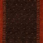 Momeni - Desert Gabbeh Hand-Tufted Rug, Brown, 2'6"x8' Runner - Made in the tradition of Gabbehs from the foothills of Iran, our Desert Gabbeh collection is hand-knotted in India of 100% wool, but given a modern twist with its warm color palette and designs.