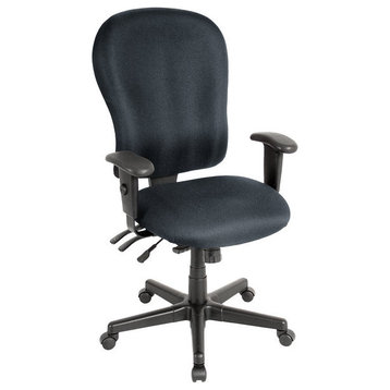 Charcoal Adjustable Swivel Fabric Rolling Office Chair, Charcoal