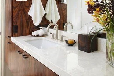 Design ideas for a contemporary bathroom in Chicago.