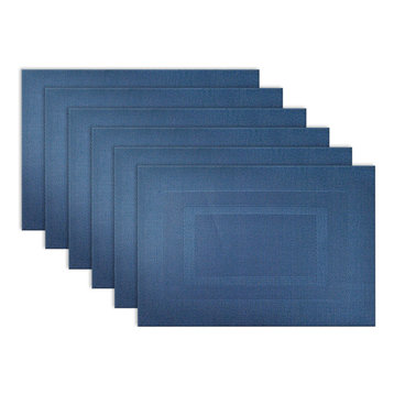 YIGEYIGE Round Placemats Set of 4,The Place Mats is Suitable for Holiday Parties,Family Gatherings and Daily Use,14.2'' Peacock Blue
