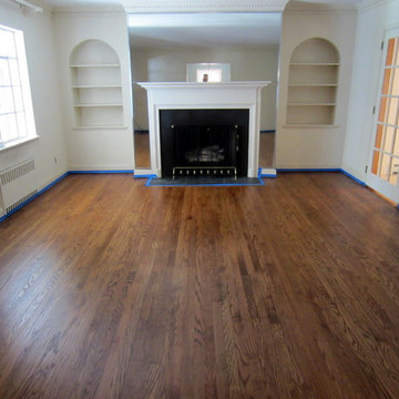GARDEN CITY - OLD FLOORS REFINISHED WITH NUTMEG STAIN AND BONA TRAFFIC HD