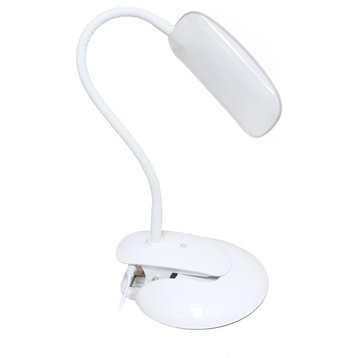 Simple Designs Flexi LED Rounded Clip Light, Gray