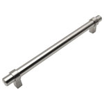 Cosmas - Cosmas 161 Series Solid Metal Satin Nickel European Bar Pulls, 7-1/2" Hole-Spaci - Manufacturer: Cosmas