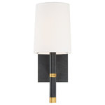 Crystorama - Weston 1 Light Black & Antique Gold Wall Mount - Elegant in its simplicity, the Weston embodies a simple minimalist silhouette that is sleek and modern. The clean lines and an unadorned design bring a timeless appeal to any interior space.