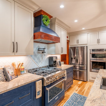 Agreeable Gray and Brizio Blue Kitchen