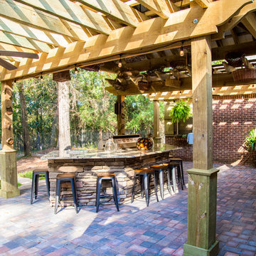 Outdoor Kitchen and Pergola Project in Saraland,Al.