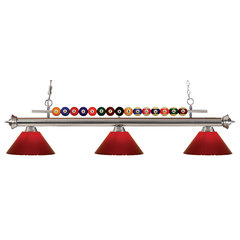 Z-Lite 152MB-DWL14 46 In. Cobalt 3 Matte Black Island & Billiard Ceiling Light White Linen Glass