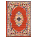 Unique Loom - Unique Loom Terracotta Washington Reza 6'x9' Area Rug - The gorgeous colors and classic medallion motifs of the Reza Collection will make a rug from this collection the centerpiece of any home. The vintage look of this rug recalls ancient Persian designs and the distinction of those storied styles. Give your home a distinguished look with this Reza Collection rug.