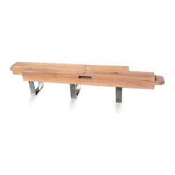 Staggered Heart Pine Bench - Indoor Benches
