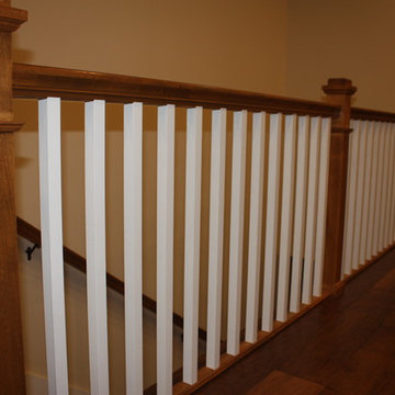 white baluster railing
