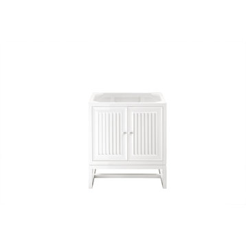 Athens 30" Single Vanity Cabinet, Glossy White