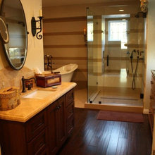 bathroom floors with vanity