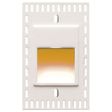 LEDme Vertical Amber Trimless Step and Wall Light, White