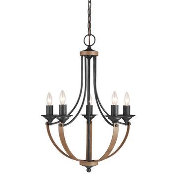 Generation Lighting 3280405 Corbeille 5 Light 22"W Taper Candle - Stardust
