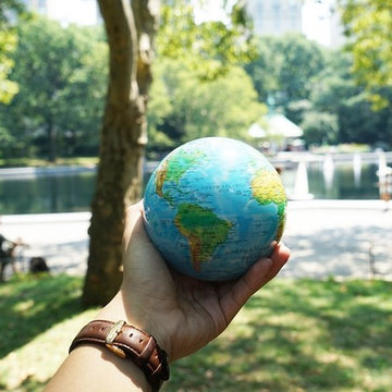 Blue Relief Map MOVA Globe