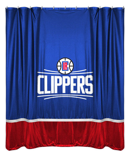Nba La Clippers Shower Curtain Basketball Bathroom Accent Nba La Clippers Shower Curtain Basketball Bathroom Accent