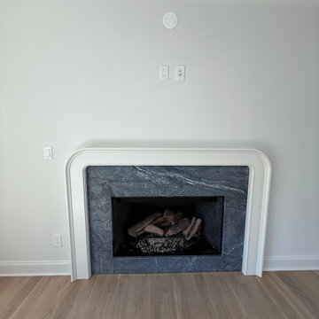 Living Room Fireplace | Second Level Addition Montclair NJ