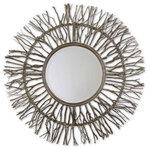 Uttermost - Uttermost Josiah Woven Mirror - Frame Is Made Of Real Birch Branches Woven Onto A Wooden Frame With Burnished Edges And Light Gray Accents. Mirror Has A Generous 1 1/4" Bevel.