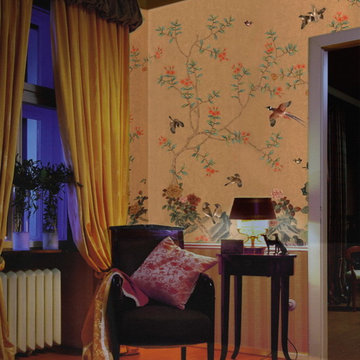 Hand painted wallpaper showroom