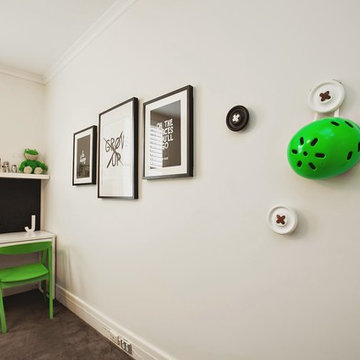 Young Gentleman's Bedroom in Grey & Green