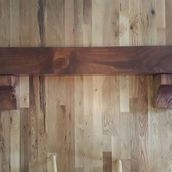 Timber Mantel & Custom Corbels - Wall Accents