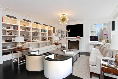 Inspiration for a transitional living room remodel in New York