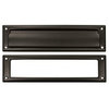 13.13 in. Solid Brass Mail Slot w Interior Frame (Brushed Chrome)