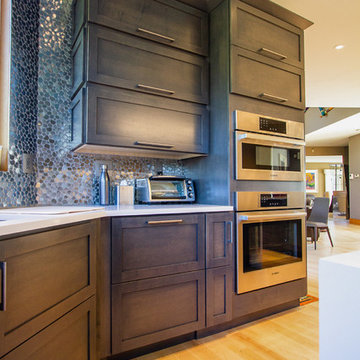 Built-In Appliances in 'Maple Smoke' Dura Supreme Cabinetry