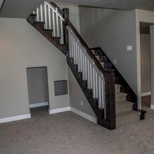 downstairs