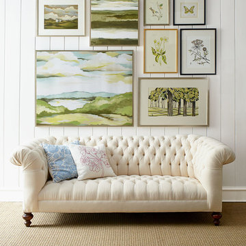 Old Hickory Tannery Ellsworth Neutral Tufted Sofa