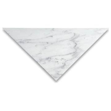 Carrara White Marble 12x12x17 Triangle Wall Floor Italian Tile Honed, 100 sq.ft.