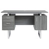 Modern Grey Office Desk With Storage