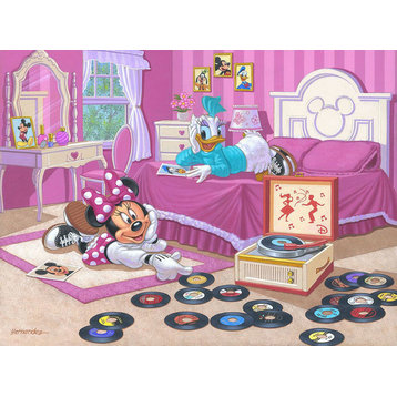 Disney Fine Art Minnie and Daisy's Favorite Tune by Manuel Hernandez, Wrapped