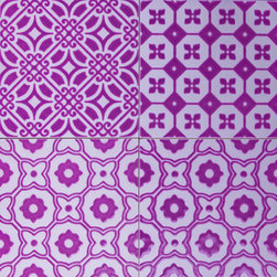 Bon Ton Pink on White by Di Lorenzo Tiles - Products