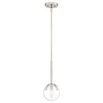 Designers Fountain - Designers Fountain 93830-SP Spyglass - 1 Light Mini-Pendant - Canopy Included: Yes  Shade IncSpyglass 1 Light Min Satin Platinum Clear *UL Approved: YES Energy Star Qualified: n/a ADA Certified: n/a  *Number of Lights: Lamp: 1-*Wattage:60w Candelabra Base bulb(s) *Bulb Included:No *Bulb Type:Candelabra Base *Finish Type:Satin Platinum