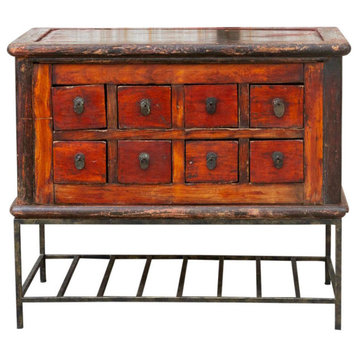 19th Century Primitive Chinese Dresser on Stand