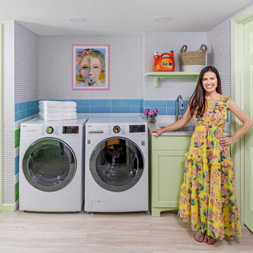 Fresh & Colorful Transitional - Laundry & Bath
