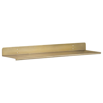 Billy Wall Mounted Shelves, Gold, 24"