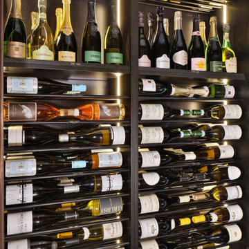 Contemporary Wine Cellar Display in a Restaurant in Washington DC